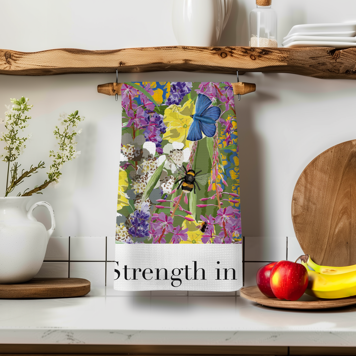 Strength in Bloom - Tea Towel