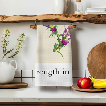 Strength in Bloom - Tea Towel