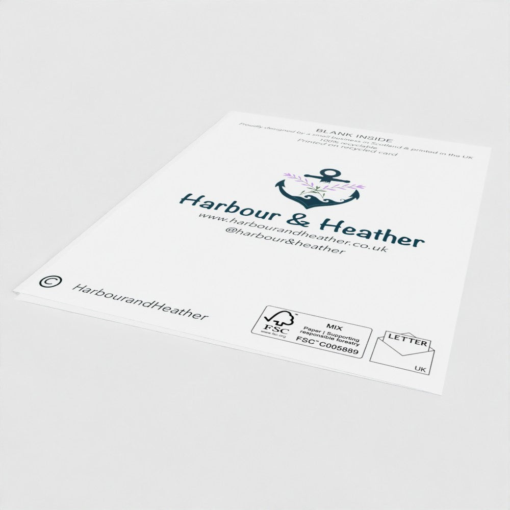 The View South – Caithness Coast A5 Blank Greeting Card | Scottish Coastal Art Card