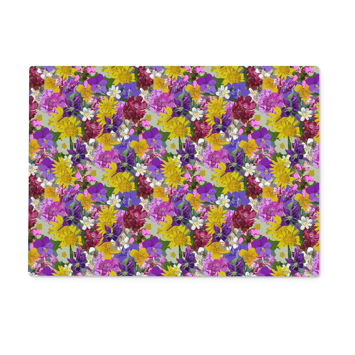 Wildflowers of Caithness - Glass Chopping Board