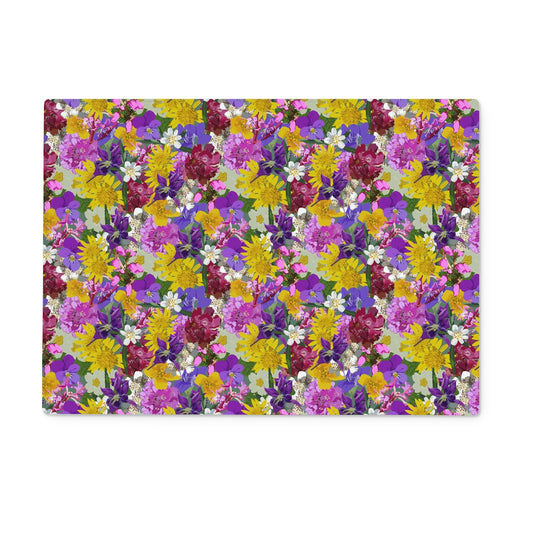 Wildflowers of Caithness - Glass Chopping Board